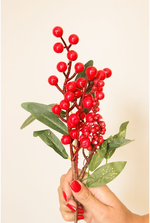 Mini Pick Decorativo Amora com Folha  Natal -1-